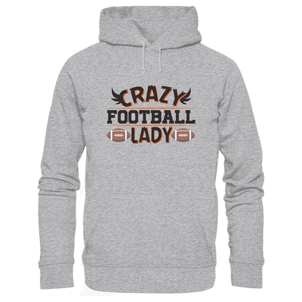 Crazy Football Lady - Premium Unisex Hoodie