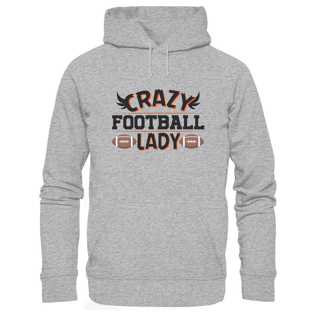 Crazy Football Lady - Premium Unisex Hoodie