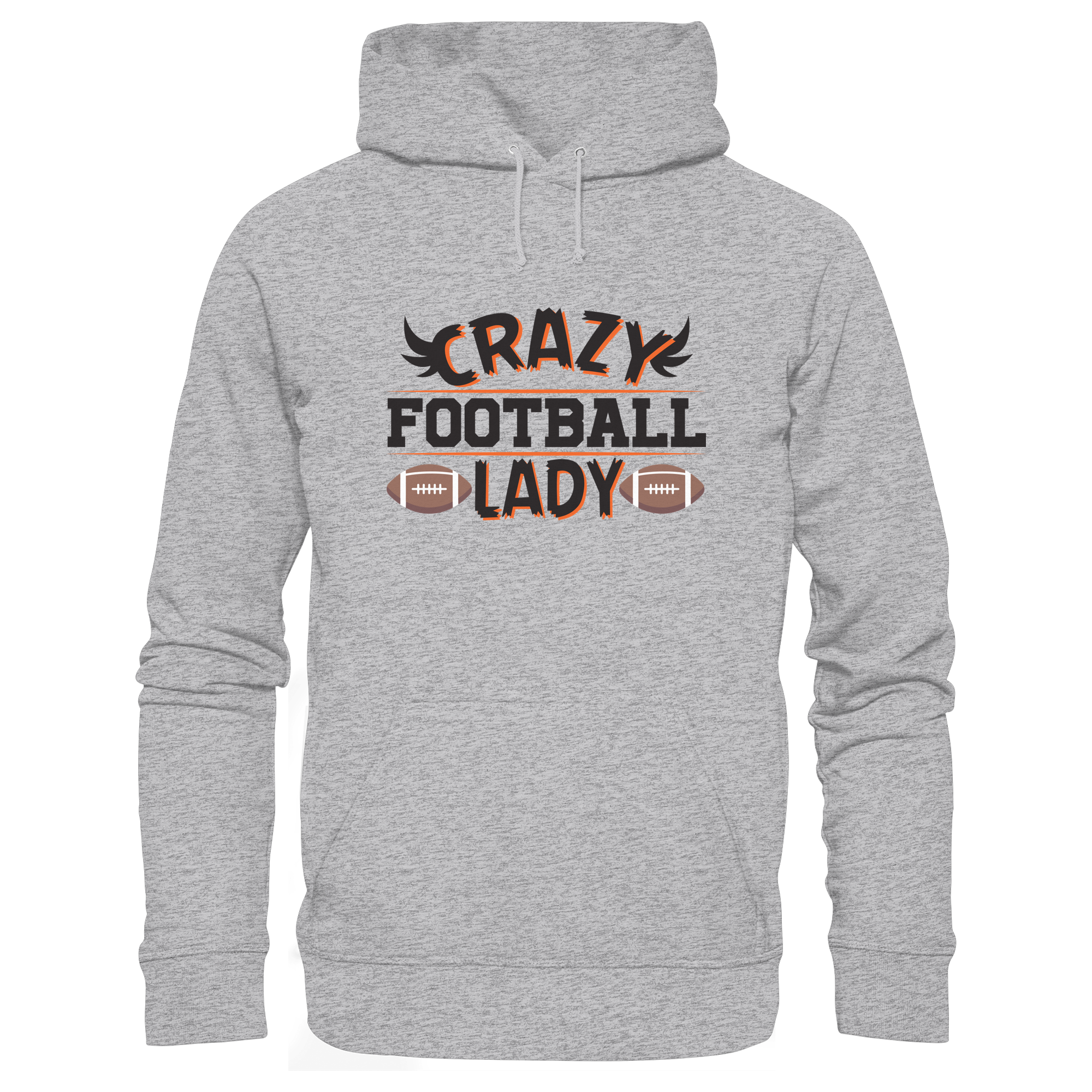 Crazy Football Lady - Premium Unisex Hoodie