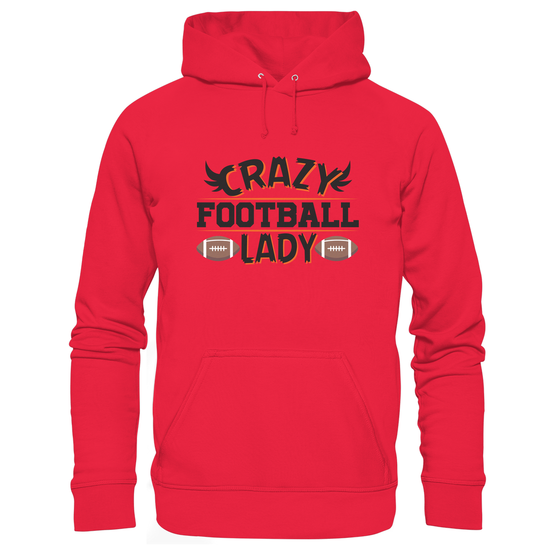 Crazy Football Lady - Premium Unisex Hoodie