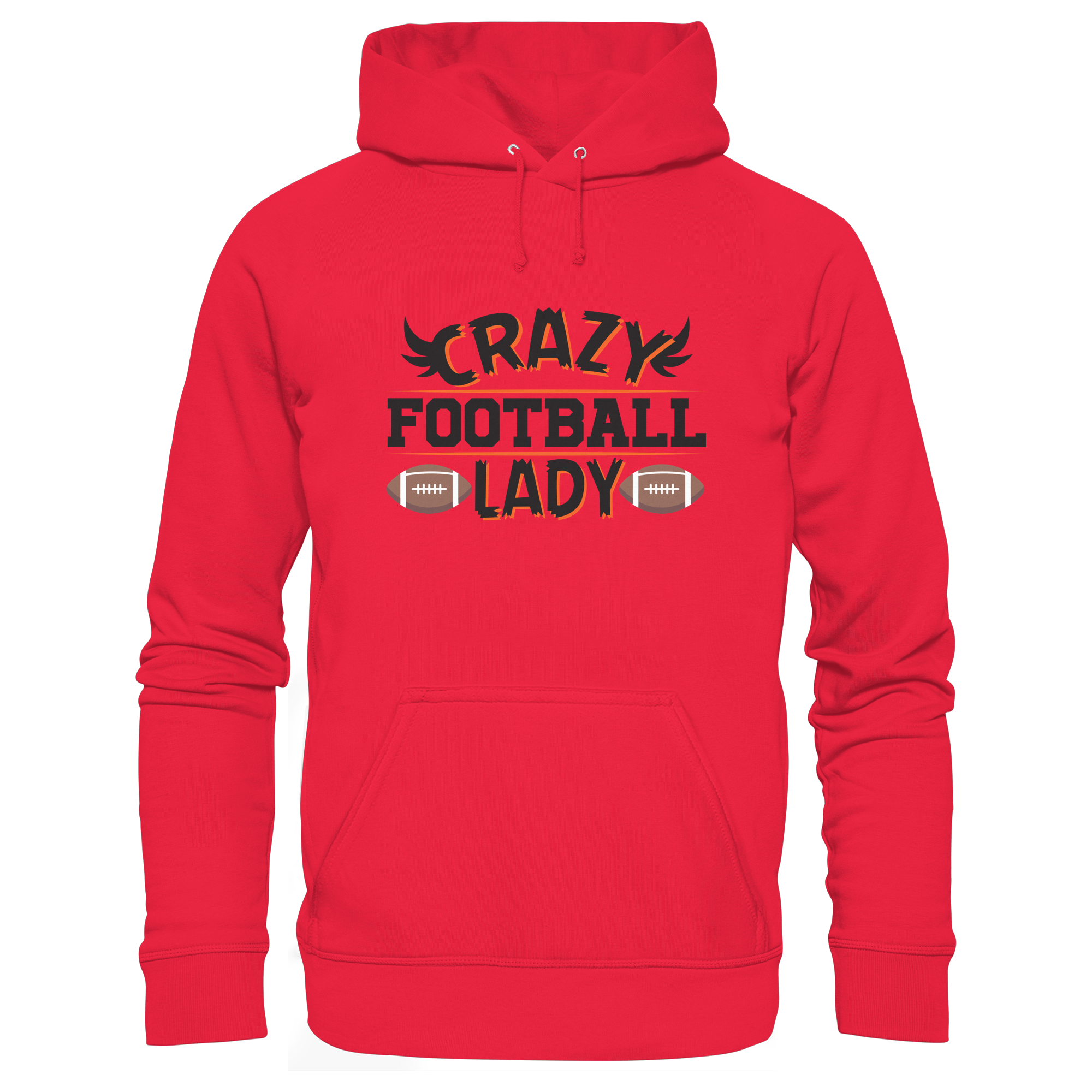 Crazy Football Lady - Premium Unisex Hoodie
