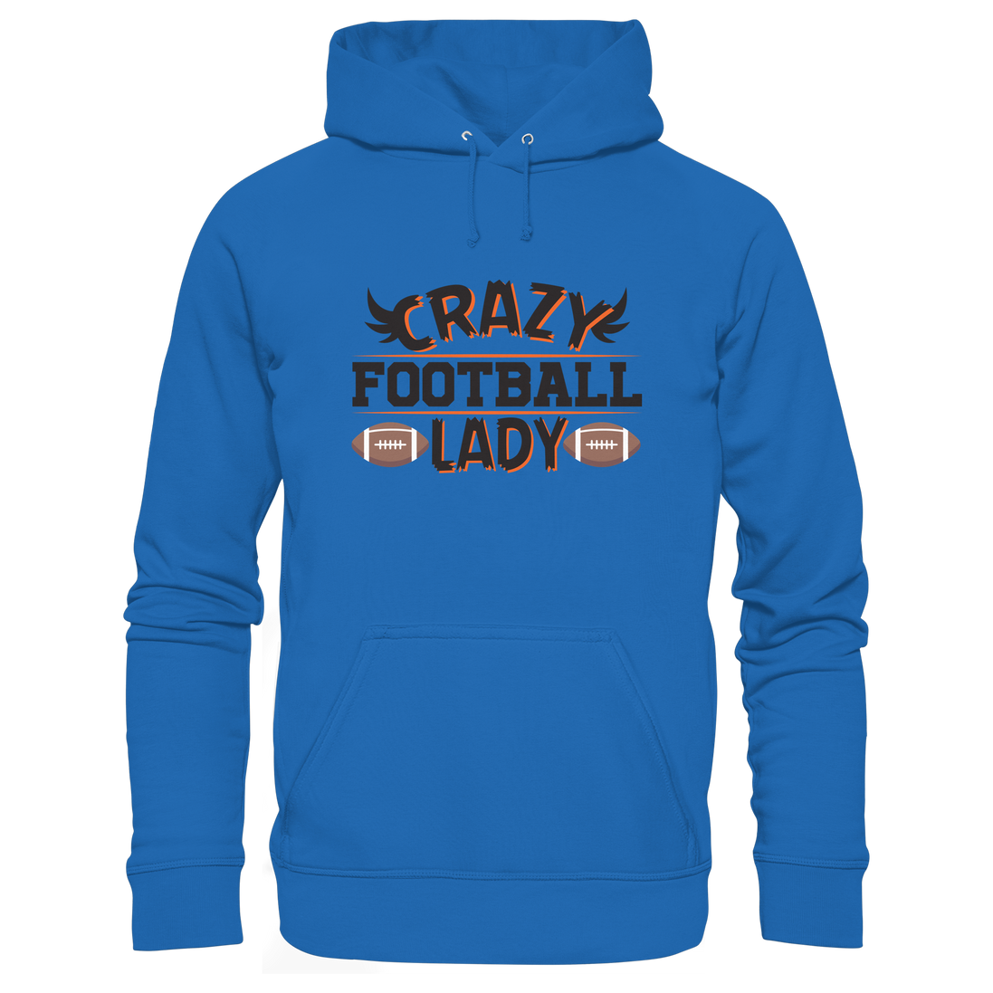 Crazy Football Lady - Premium Unisex Hoodie