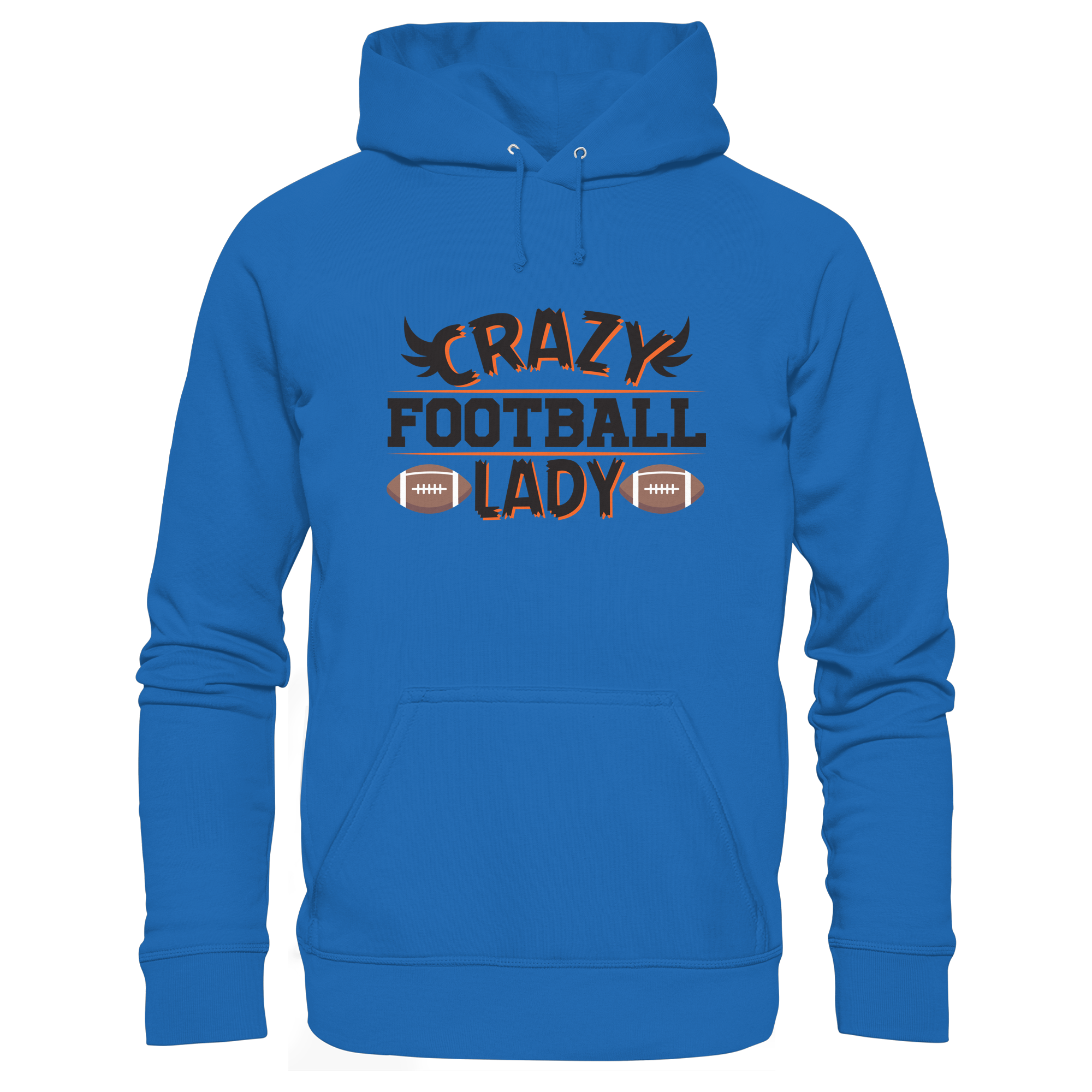 Crazy Football Lady - Premium Unisex Hoodie