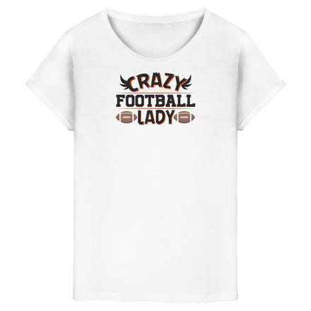 Crazy Football Lady - Roll-Up T-Shirt
