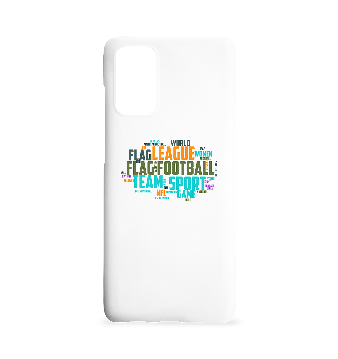 Flag Football Word Bubble - Samsung S20+ Phone Case