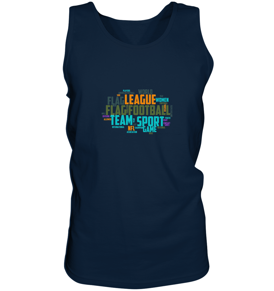 Flag Football Word Bubble - Tank-Top