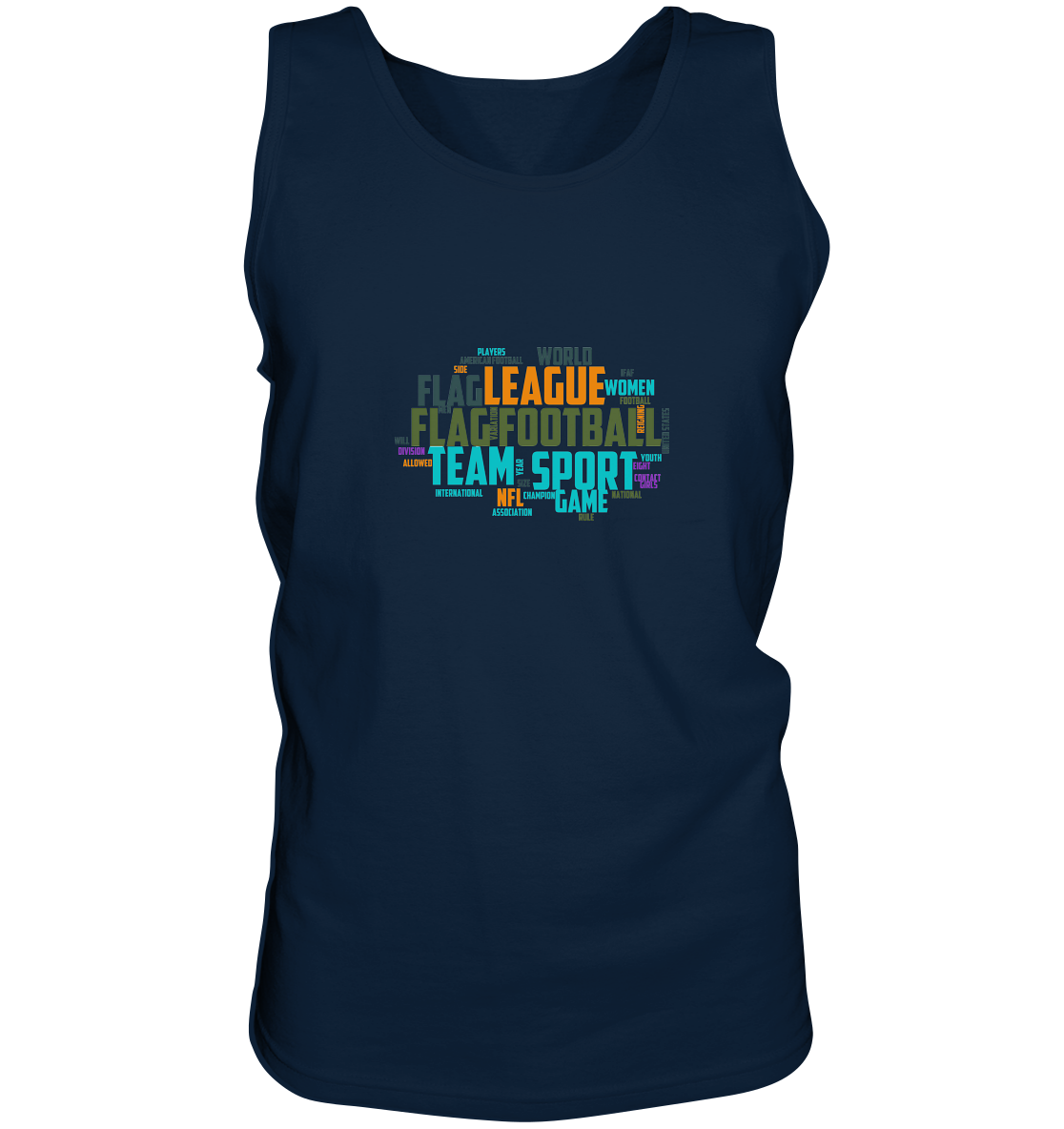 Flag Football Word Bubble - Tank-Top