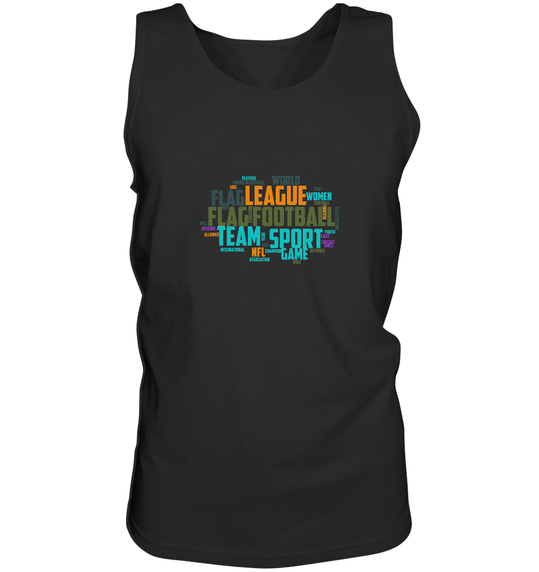 Flag Football Word Bubble - Tank-Top