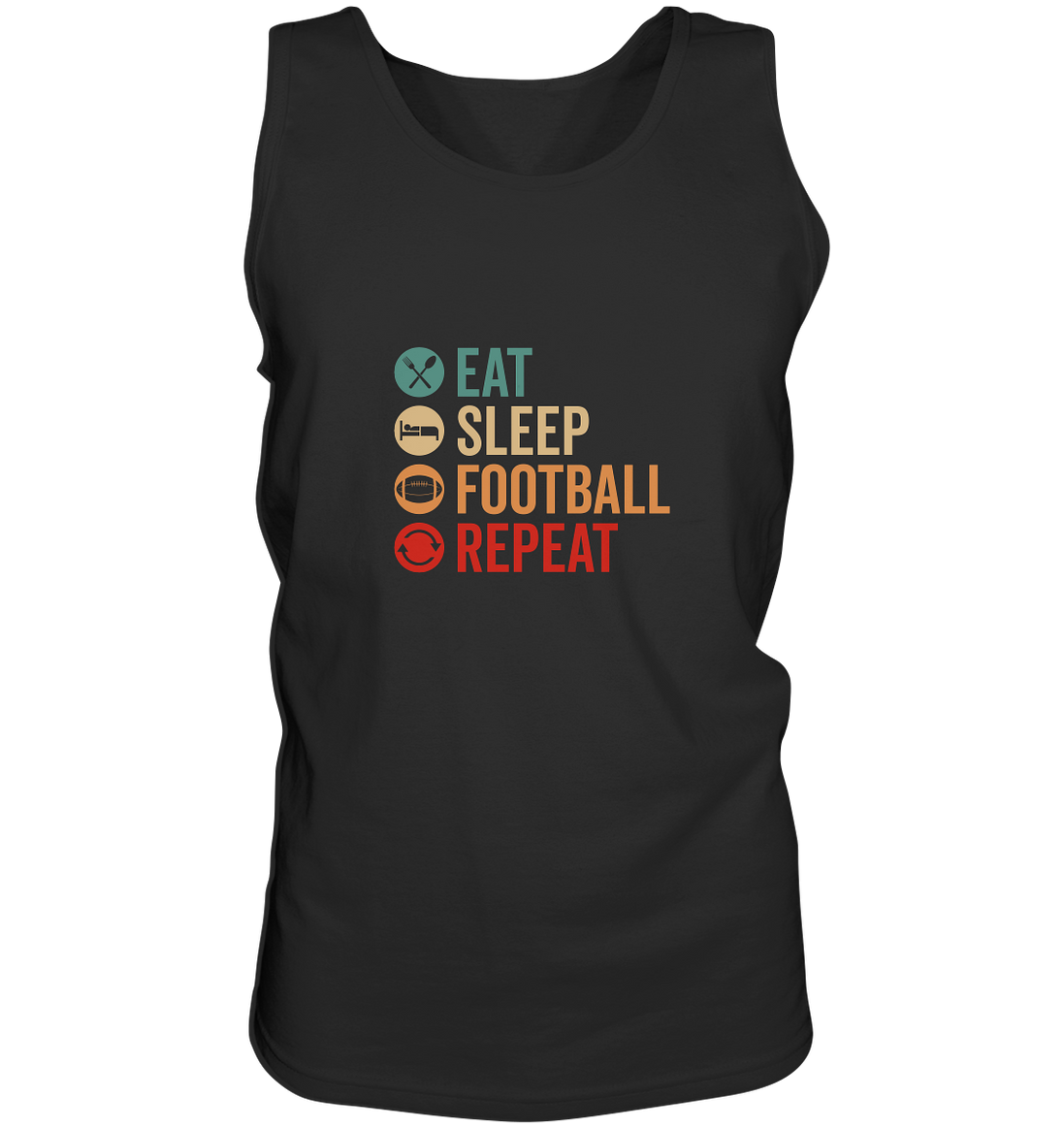 Eat Sleep Football Repeat - Tank-Top