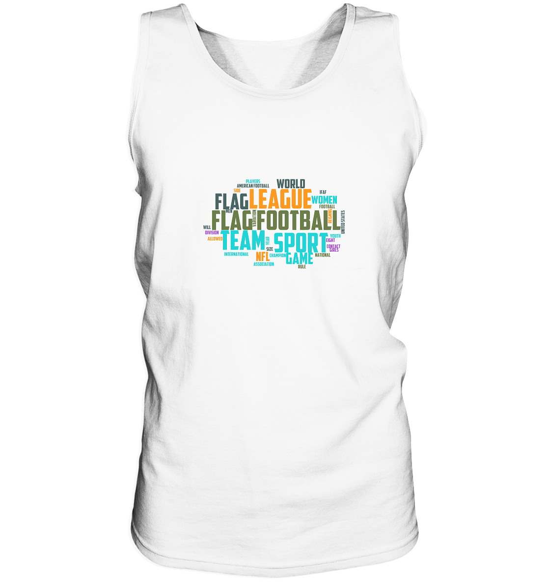 Flag Football Word Bubble - Tank-Top