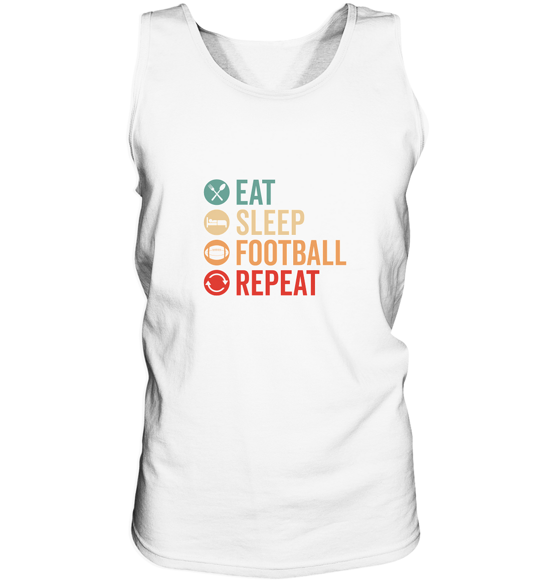 Eat Sleep Football Repeat - Tank-Top