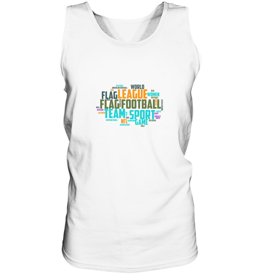 Flag Football Word Bubble - Tank-Top