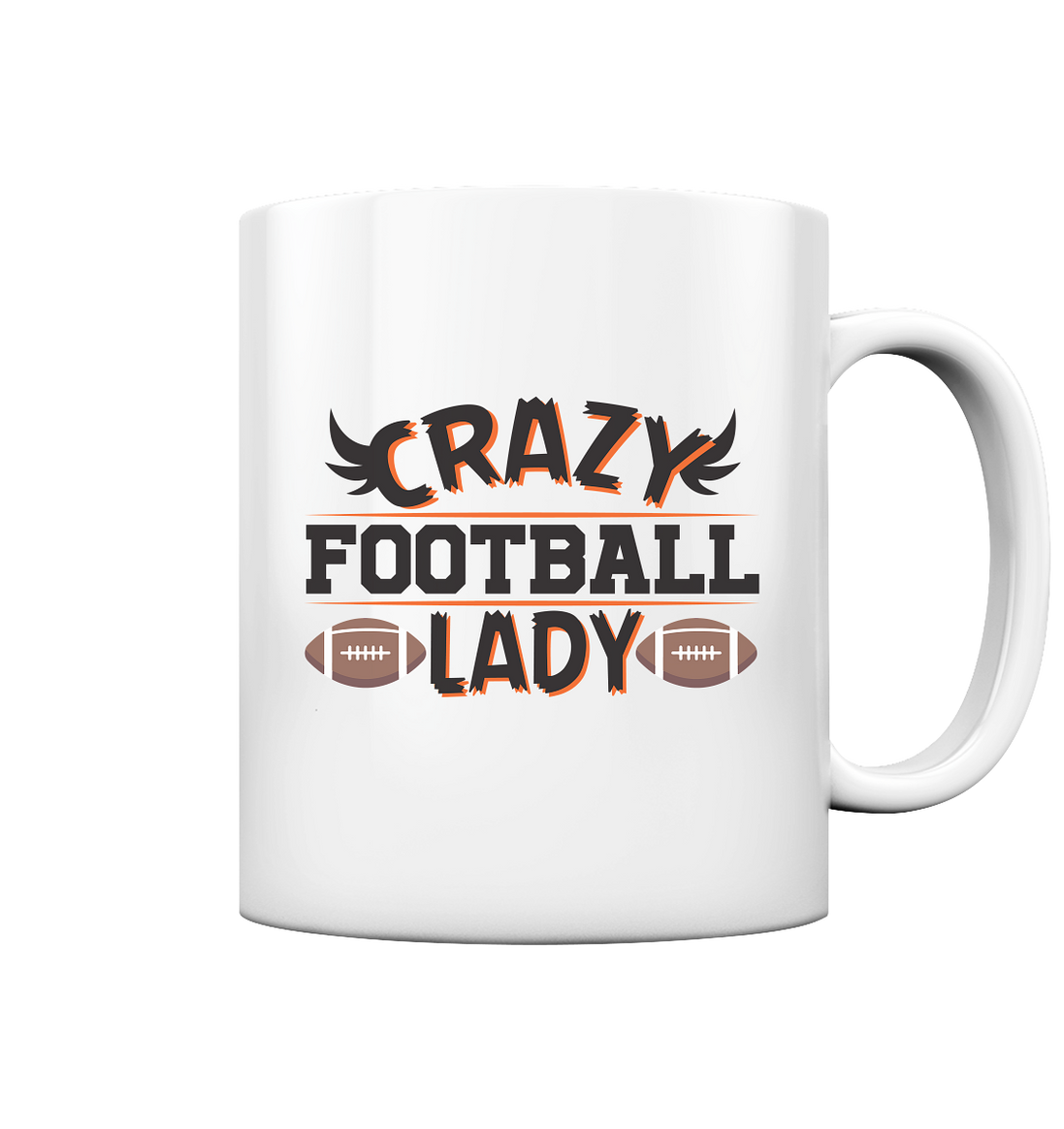 Crazy Football Lady - Tasse glossy