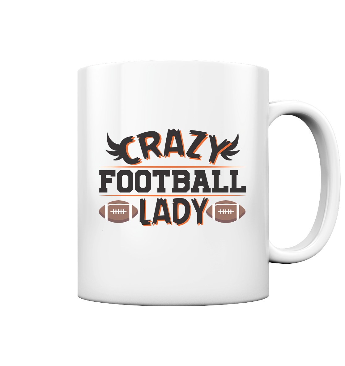 Crazy Football Lady - Tasse glossy