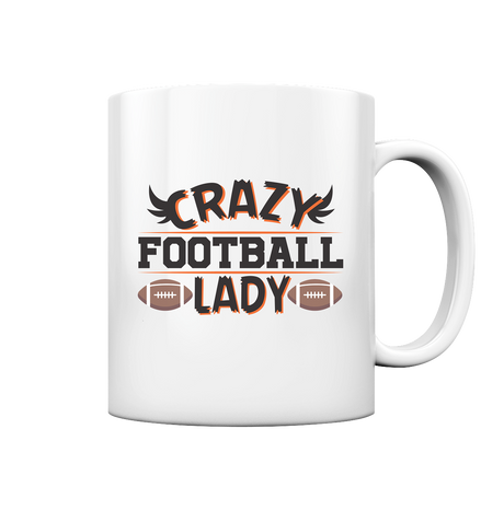 Crazy Football Lady - Tasse glossy