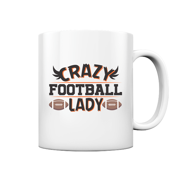 Crazy Football Lady - Tasse glossy
