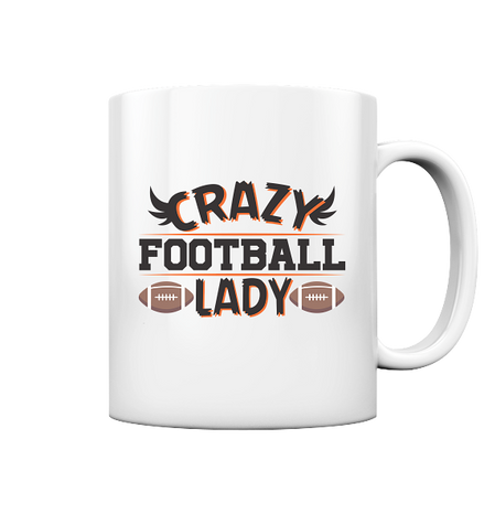 Crazy Football Lady - Tasse glossy