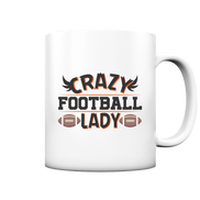 Crazy Football Lady - Tasse matt