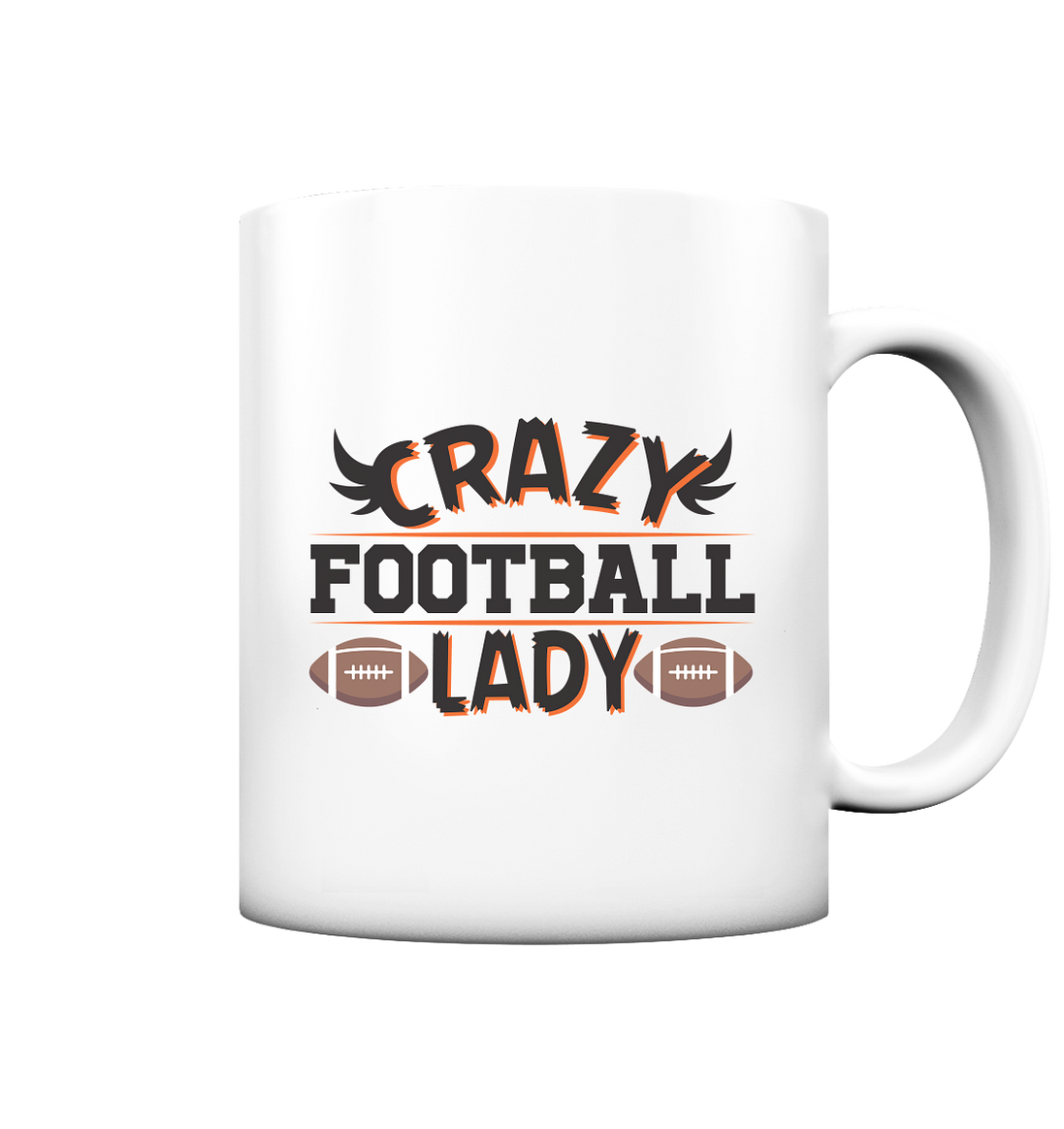 Crazy Football Lady - Tasse matt