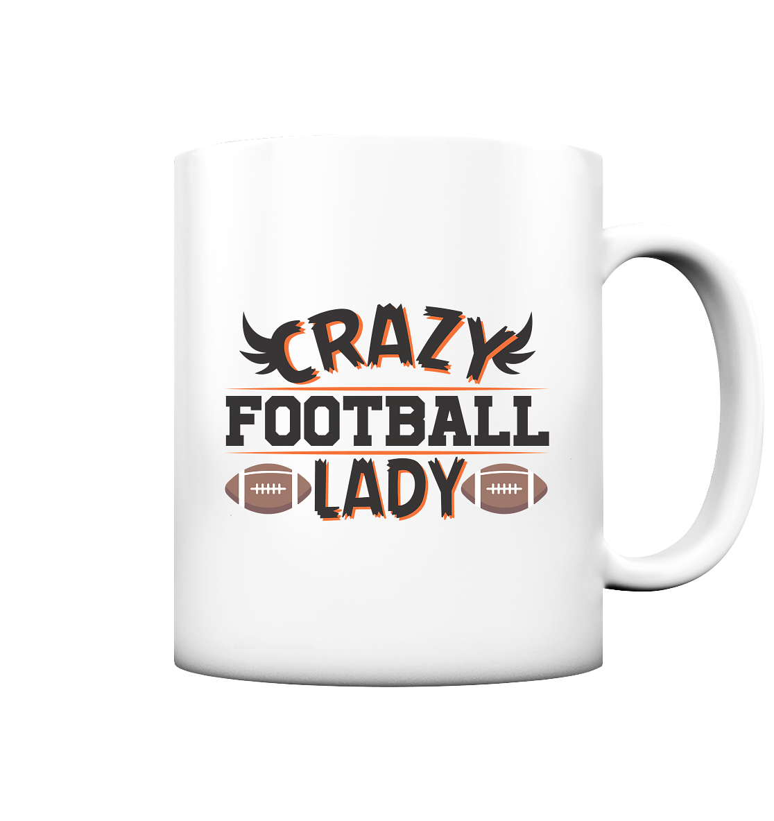 Crazy Football Lady - Tasse matt