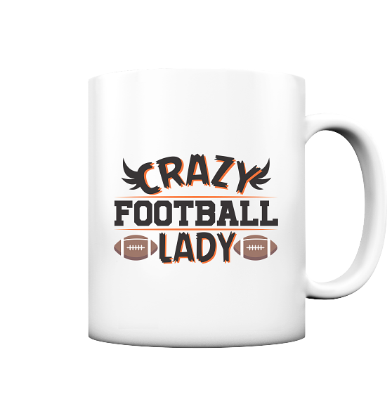 Crazy Football Lady - Tasse matt