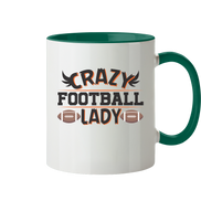 Crazy Football Lady - Two-tone mug