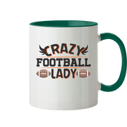 Crazy Football Lady - Two-tone mug