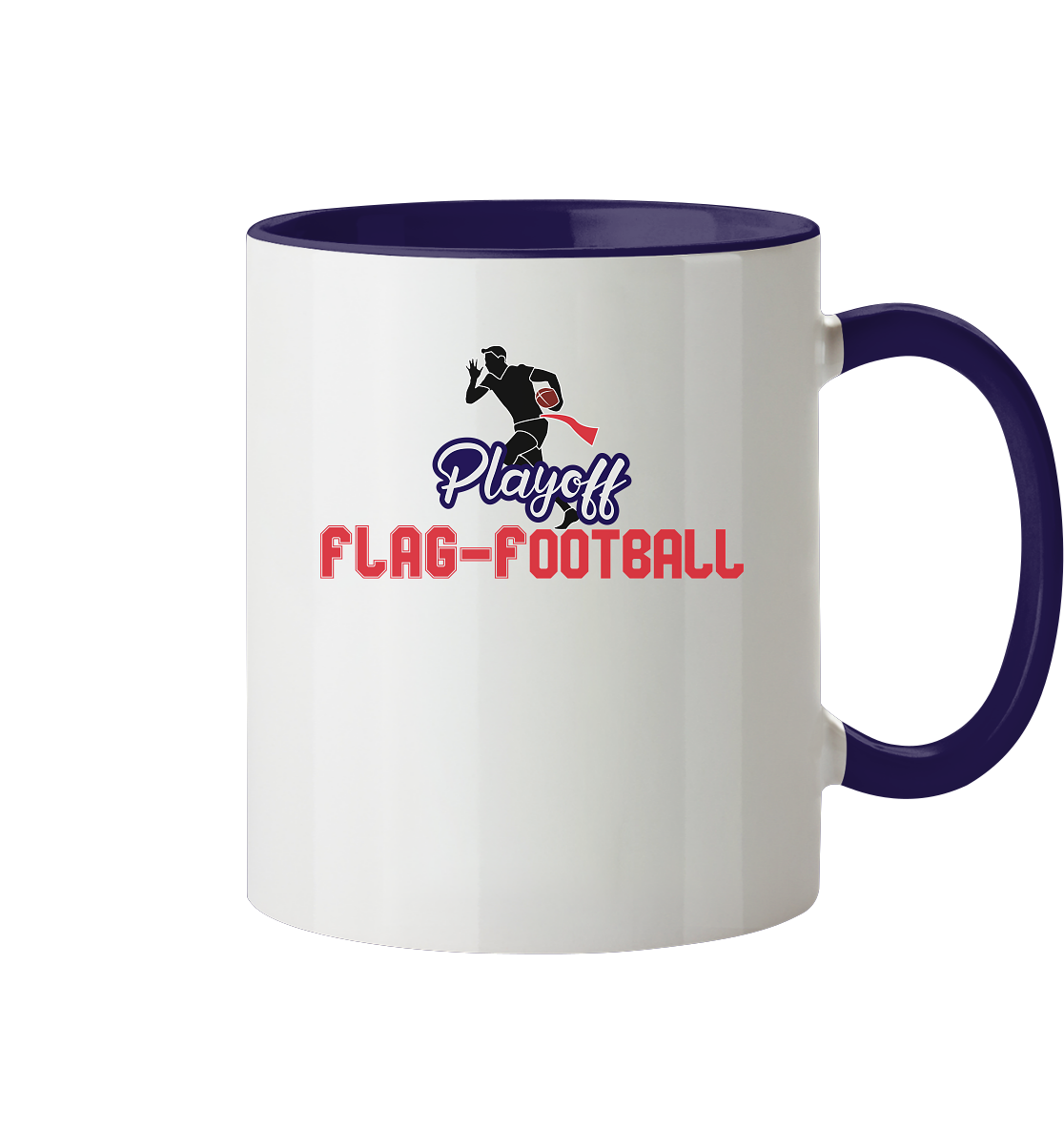 Playoff Flag Football  Men red - Tasse zweifarbig