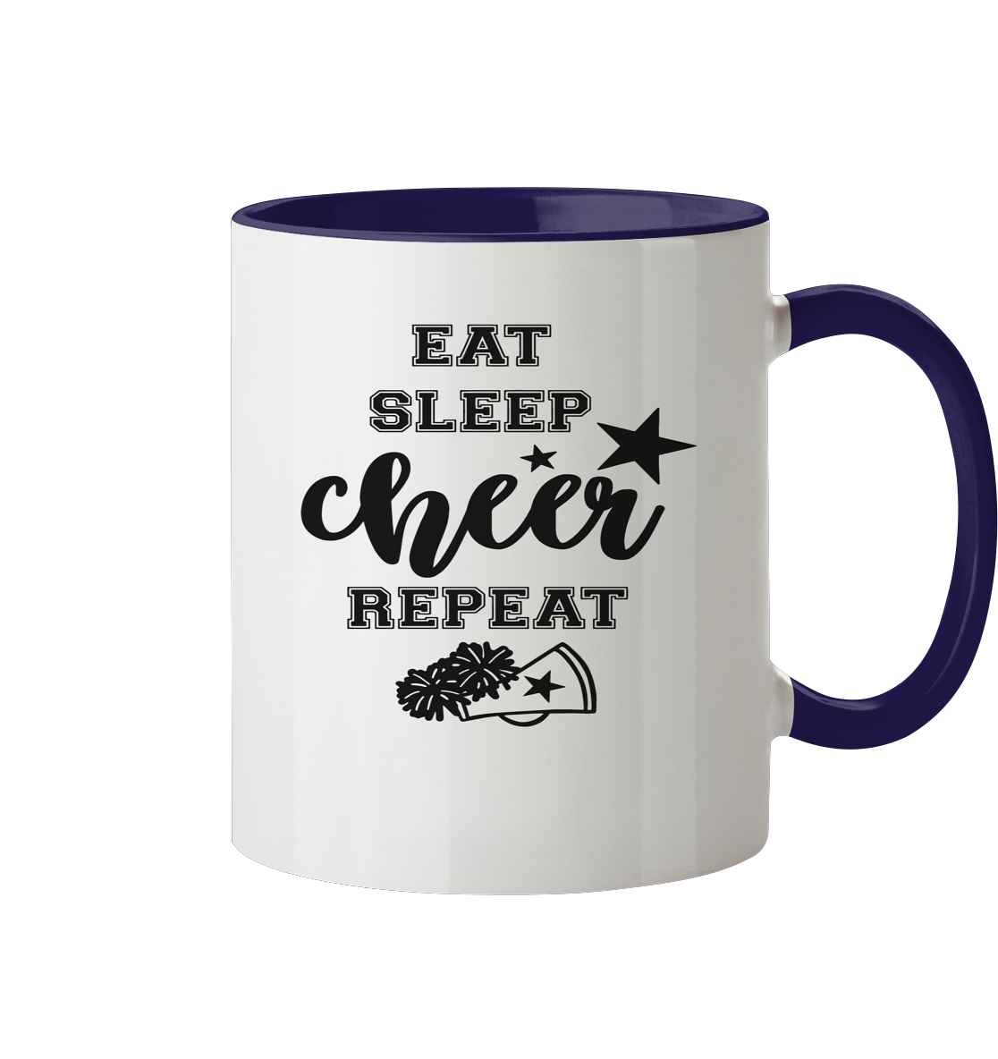 Eat Sleep Cheer Repeat - Tasse zweifarbig