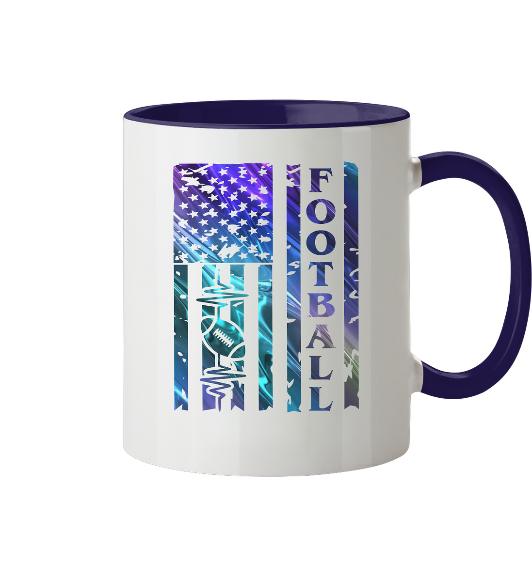 USA Football Flag - Two-Tone Mug