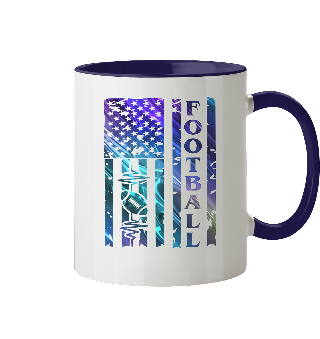 USA Football Flag - Two-Tone Mug
