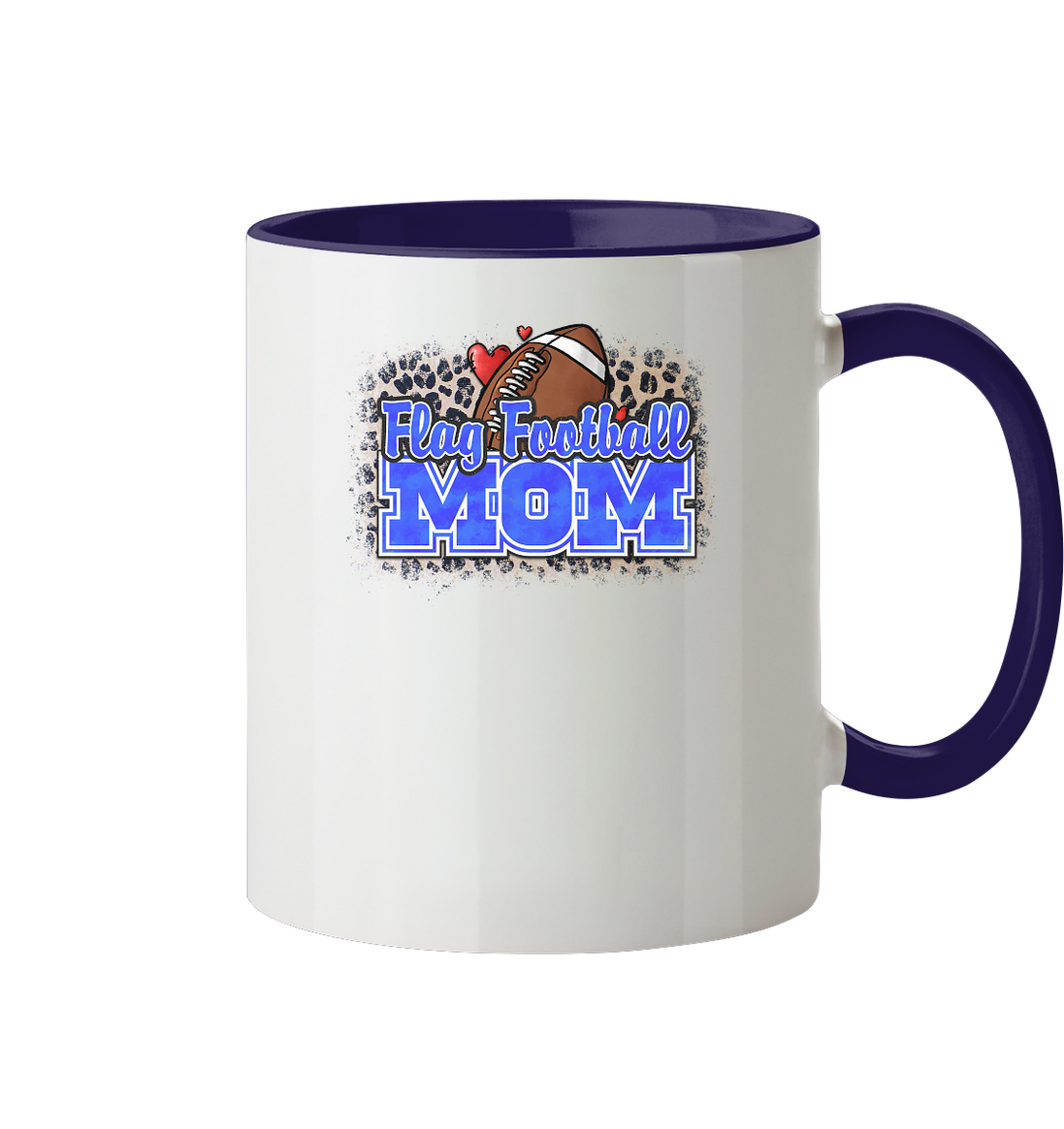 Flag Football Mom - Two-Tone Mug