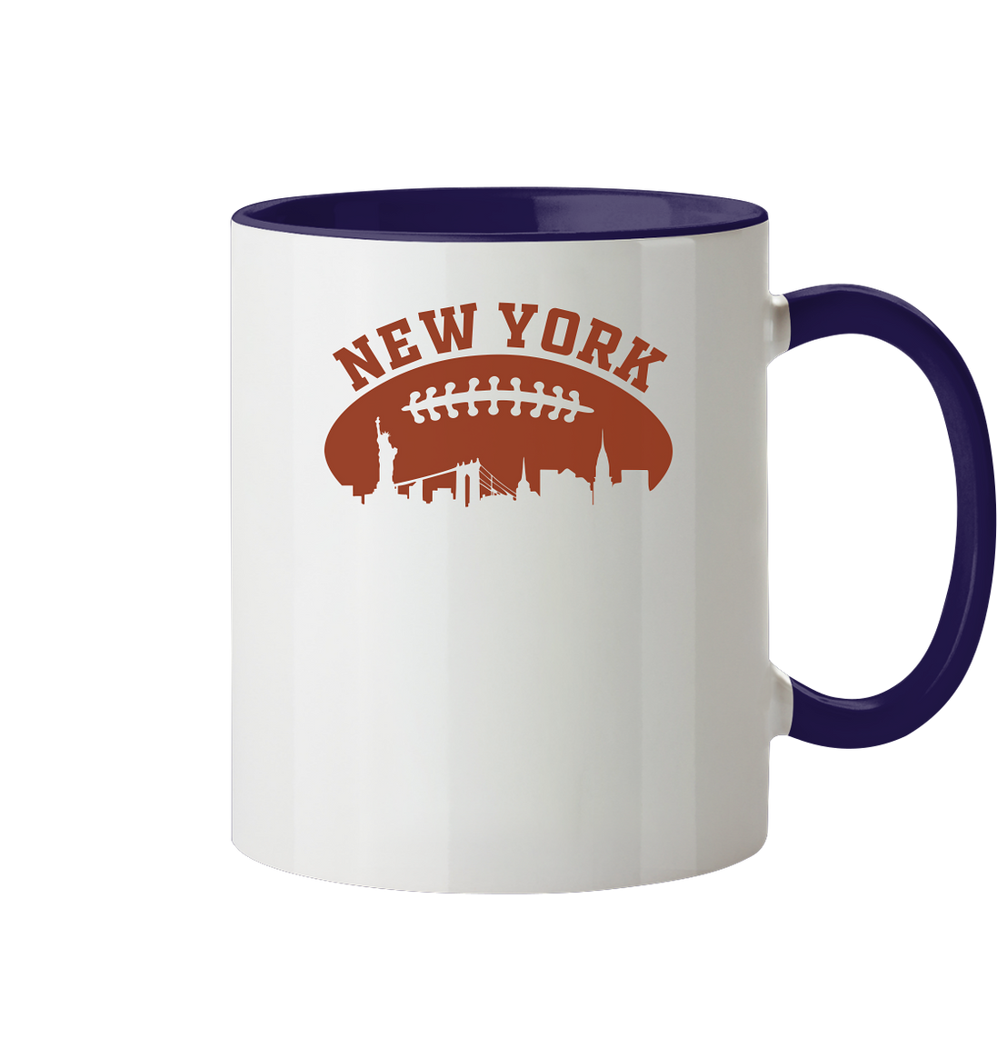 New York Football Silhoutte  - Tasse zweifarbig