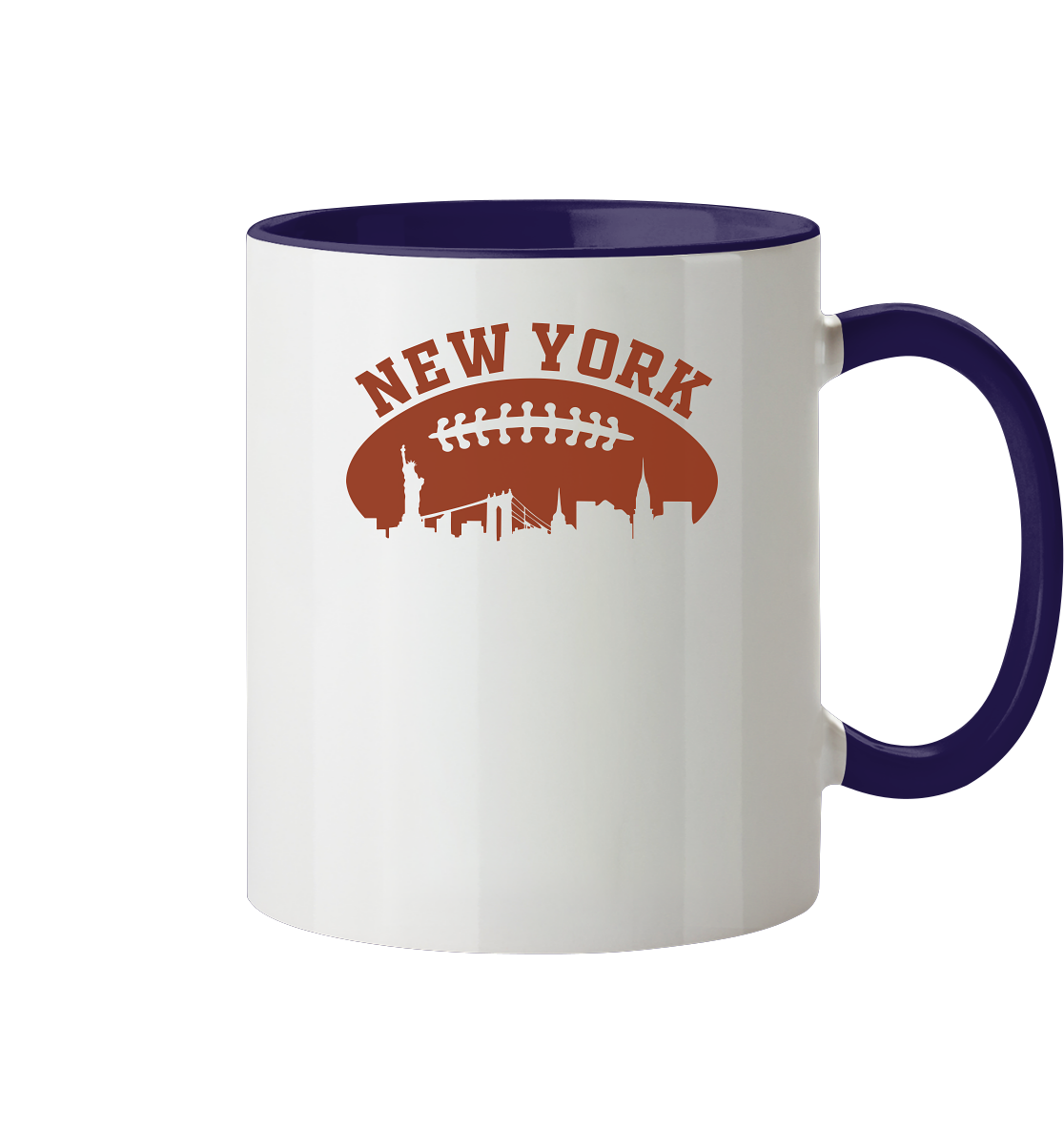 New York Football Silhoutte  - Tasse zweifarbig