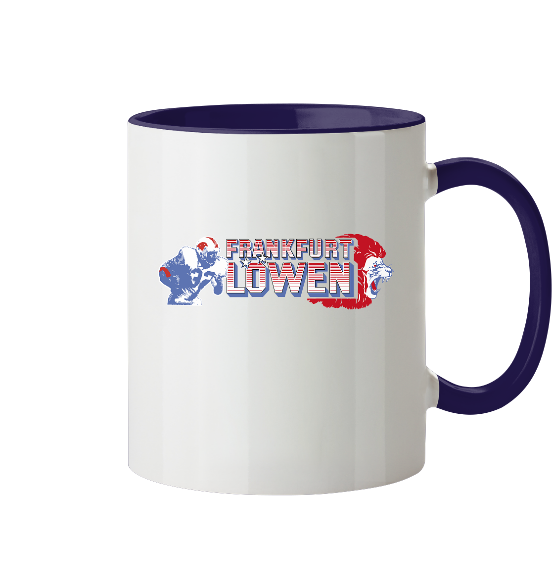 Frankfurt Löwen Tasse zweifarbig