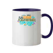 Flag Football Word Bubble - Two-Tone Mug