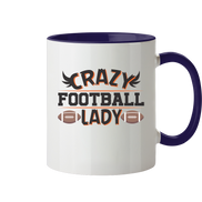 Crazy Football Lady - Two-tone mug