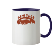 New York Football Silhoutte  - Tasse zweifarbig