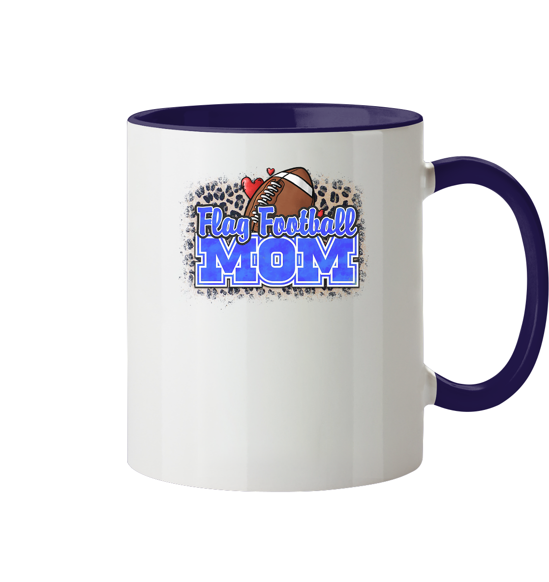 Flag Football Mom - Two-Tone Mug