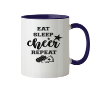 Eat Sleep Cheer Repeat - Tasse zweifarbig