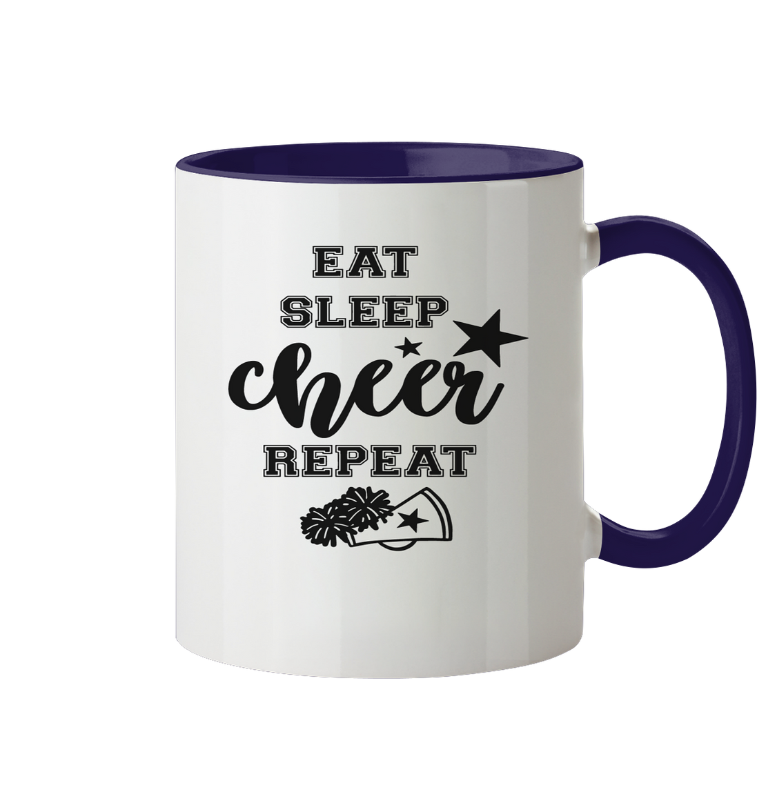Eat Sleep Cheer Repeat - Tasse zweifarbig