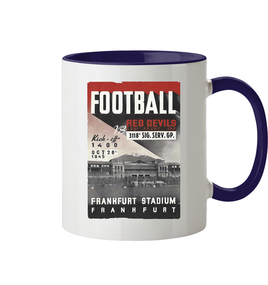 Frankfurt Football 1945 - Tasse zweifarbig