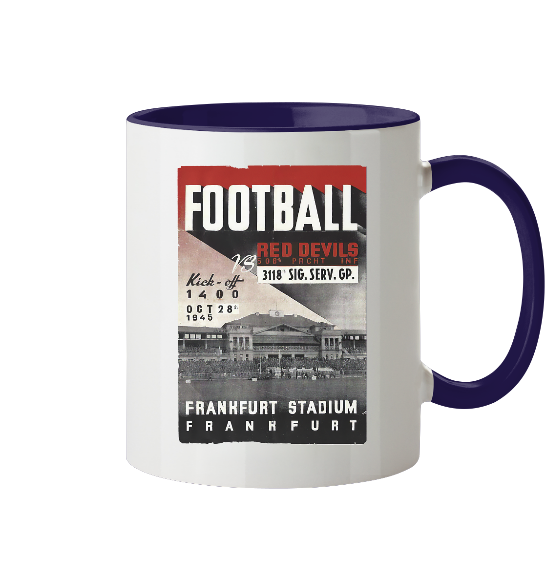 Frankfurt Football 1945 - Tasse zweifarbig