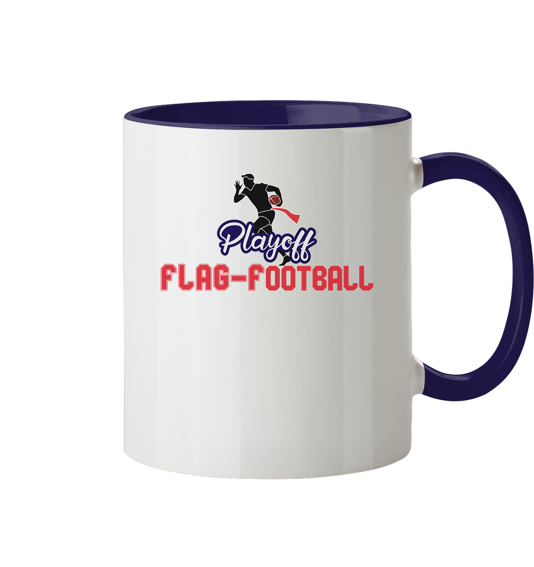 Playoff Flag Football  Men red - Tasse zweifarbig