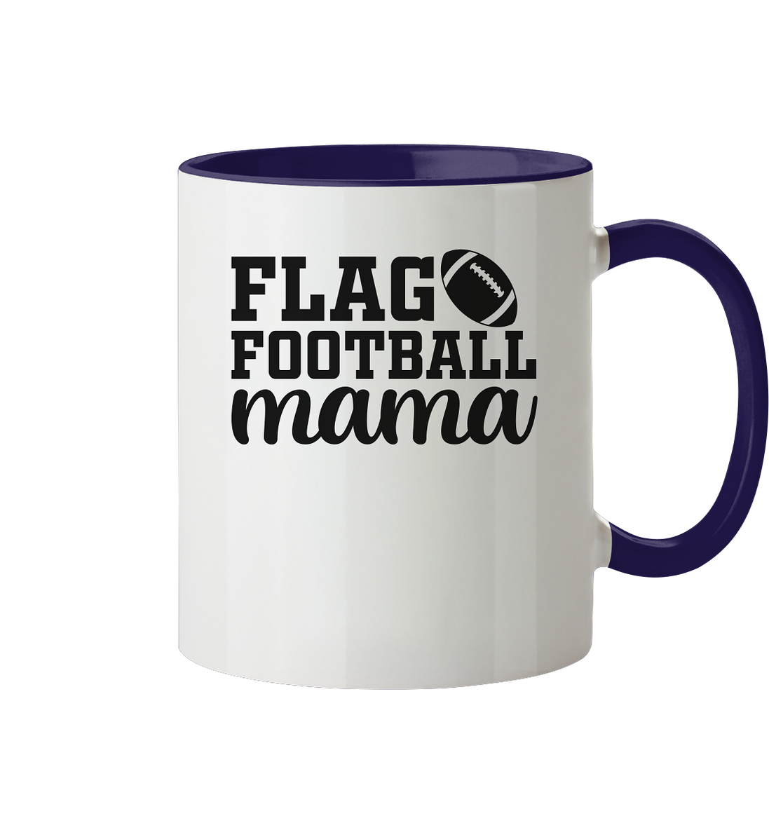 Flag Football Mom - Two-Tone Mug