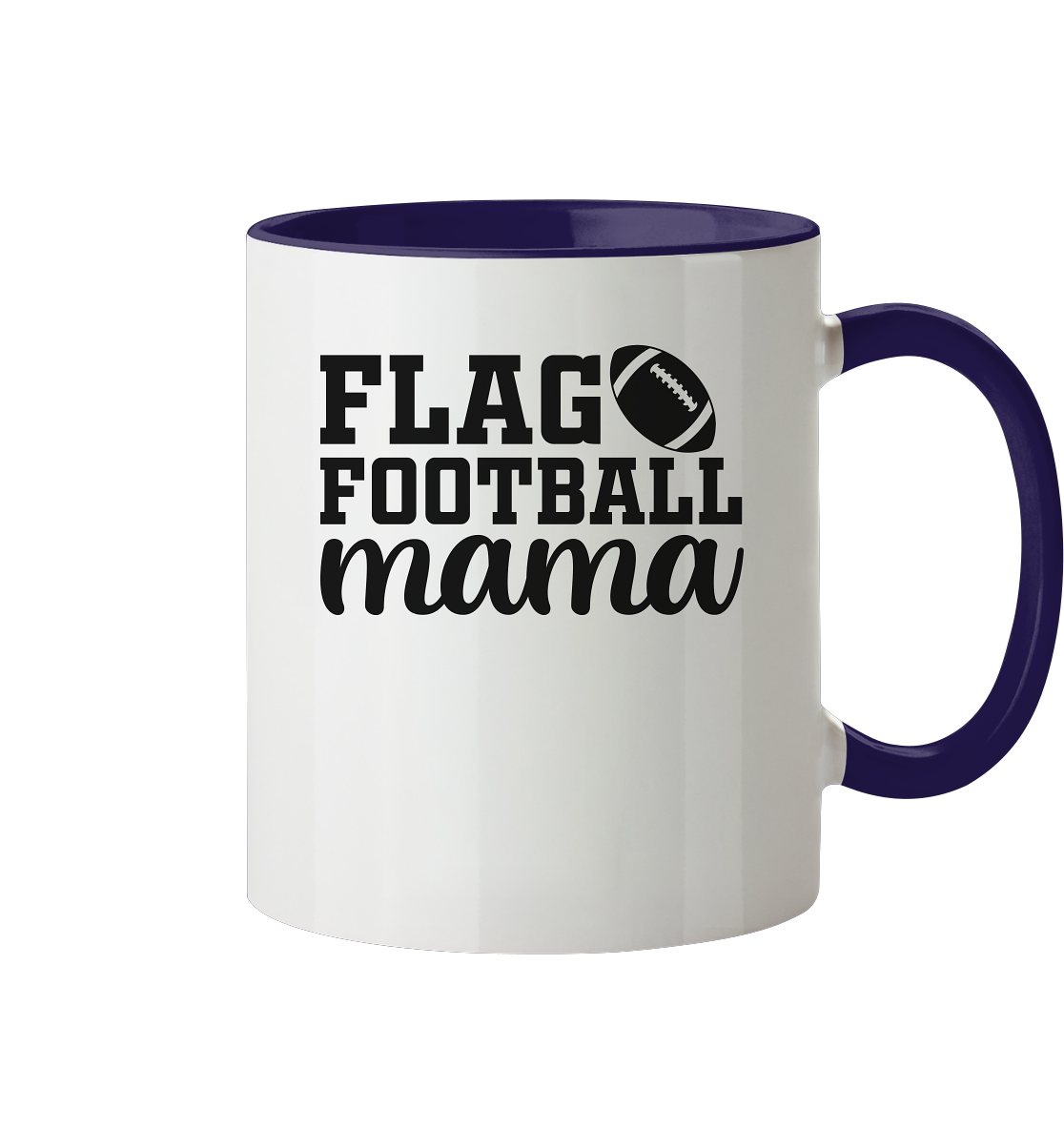 Flag Football Mom - Two-Tone Mug