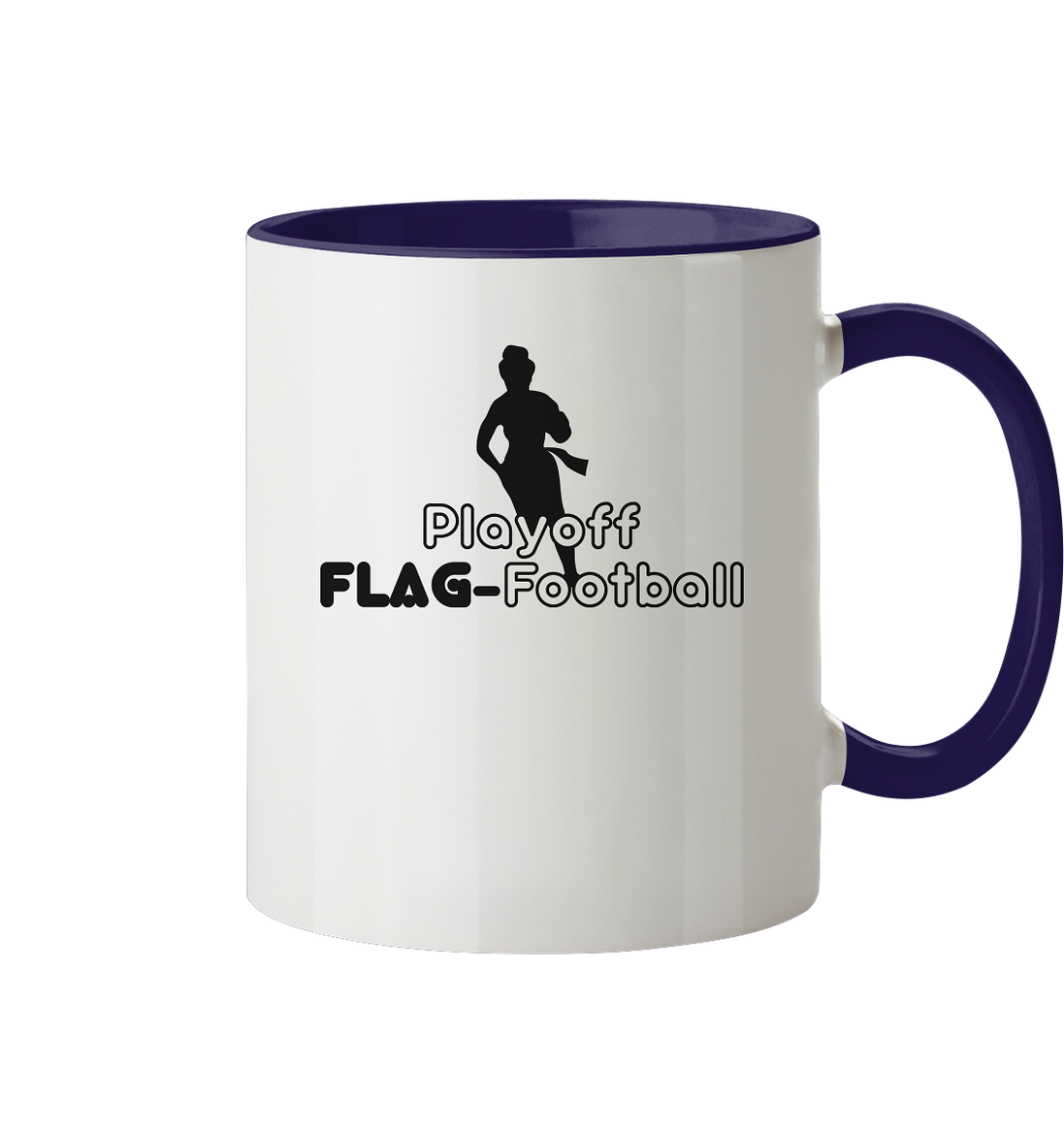 Playoff Flag Football  Women black  - Tasse zweifarbig