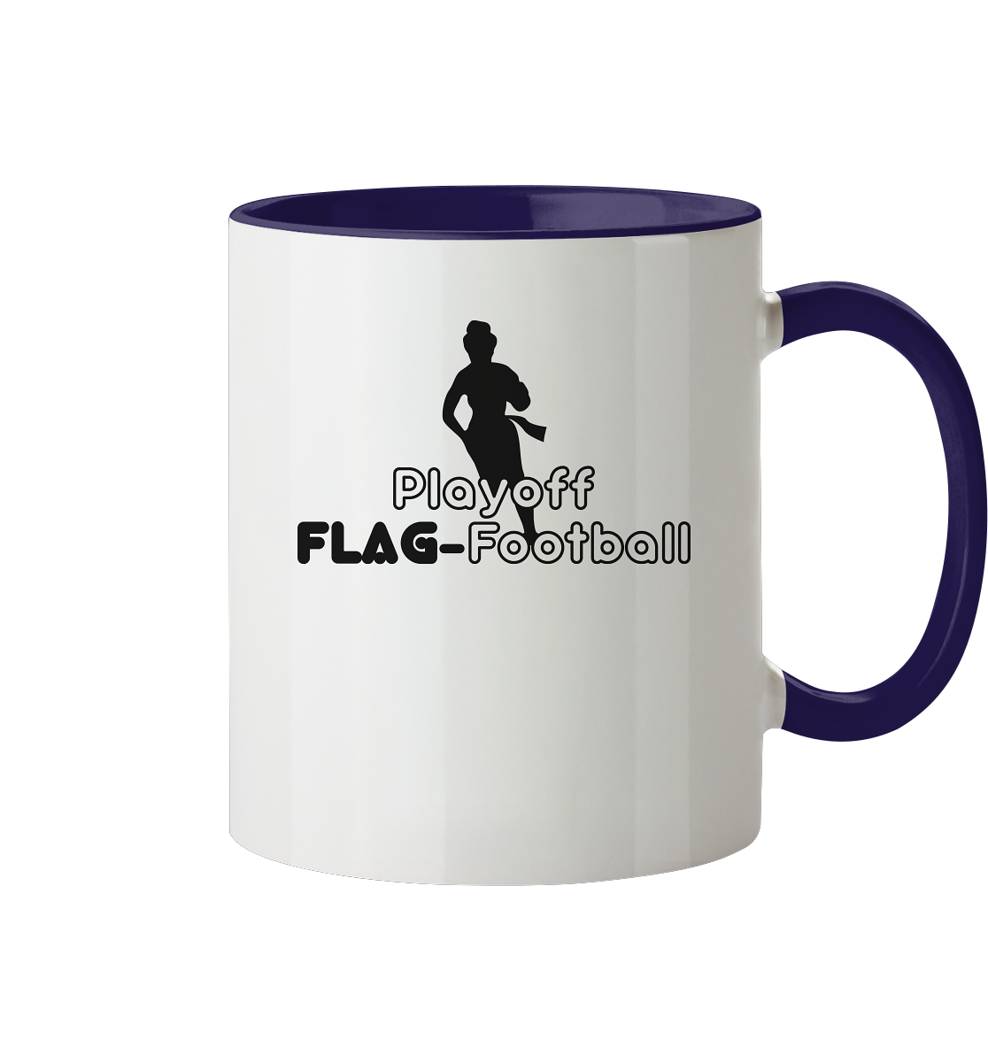 Playoff Flag Football  Women black  - Tasse zweifarbig
