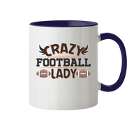 Crazy Football Lady - Two-tone mug