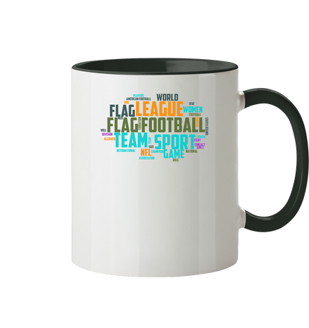 Flag Football Word Bubble - Tasse zweifarbig